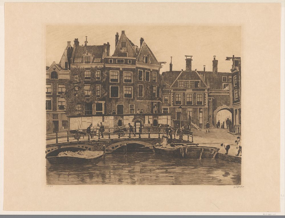 Gezicht op het Beurspleintje in Amsterdam (c. 1911 - c. 1912) by Willem Witsen