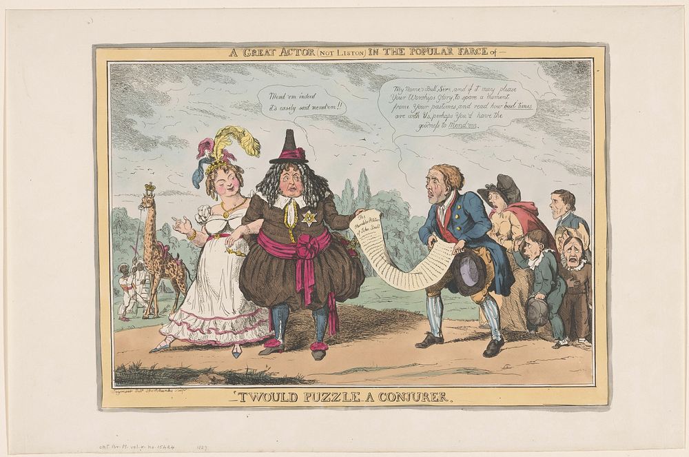 Koning George IV en zijn maîtresse Lady Conyngham (c. 1827) by Robert Seymour and Robert Seymour