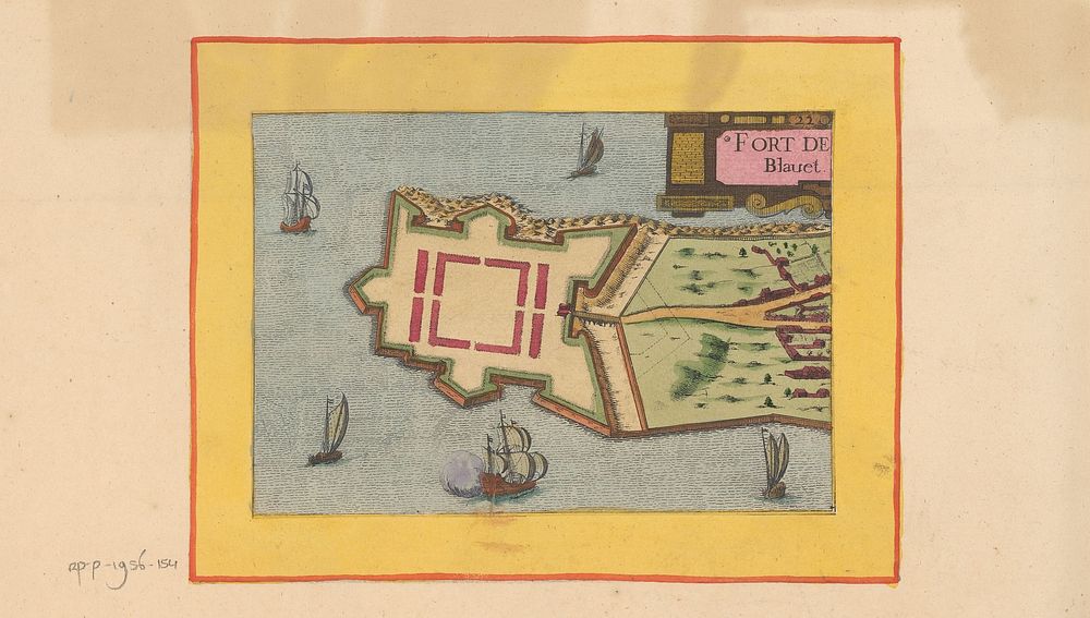 Plattegrond van de citadel bij Port-Louis (1638) by anonymous, Christophe Tassin, Michel van Lochom and Anna Beeck