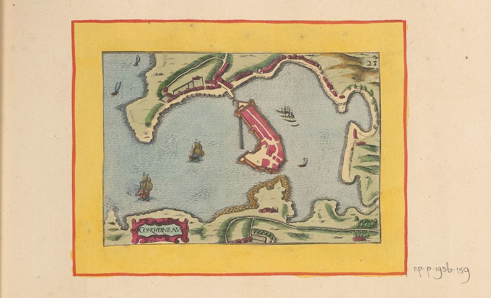 Kaart van Concarneau en omgeving (1638) by anonymous, Christophe Tassin, Michel van Lochom and Anna Beeck