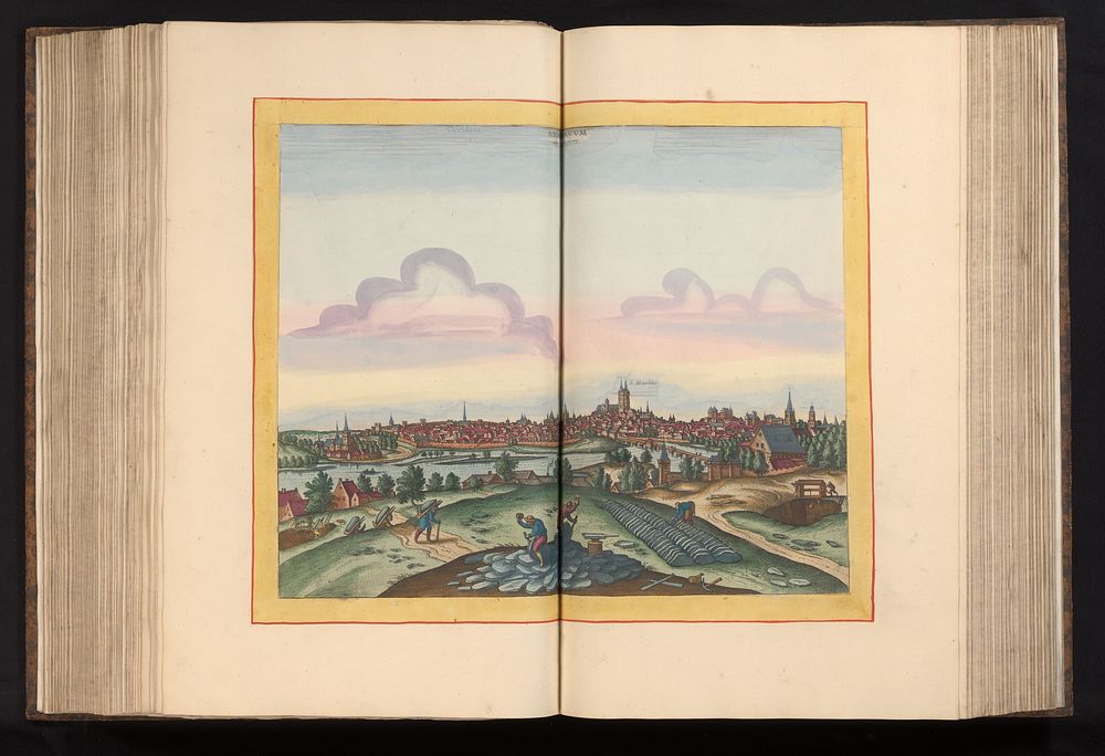 Gezicht op Angers (1596 - 1682) by anonymous, Joris Hoefnagel and Anna Beeck