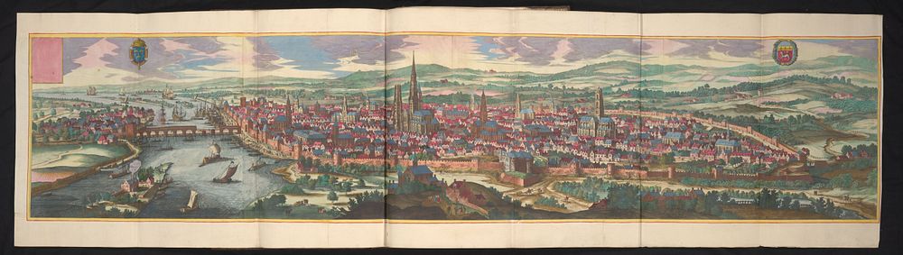 Gezicht op Rouen (c. 1600 - c. 1699) by anonymous and Anna Beeck