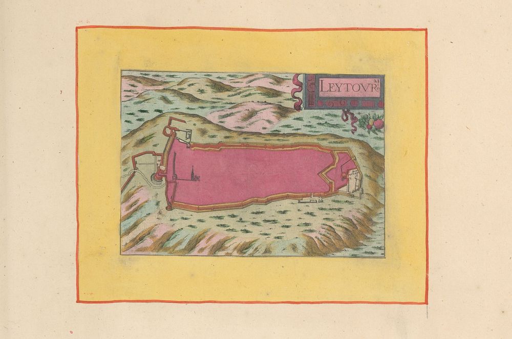 Vestingplattegrond van Lectoure (1638) by anonymous, Christophe Tassin, Michel van Lochom and Anna Beeck