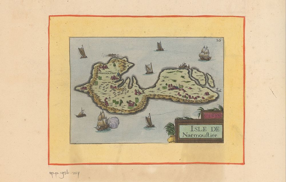 Kaart van Île de Noirmoutier (1638) by anonymous, Christophe Tassin, Michel van Lochom and Anna Beeck