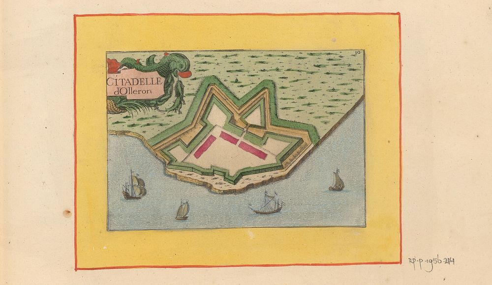 Vestingplattegrond van de fortificatie op Île d'Oléron (1638) by anonymous, Christophe Tassin, Michel van Lochom and Anna…