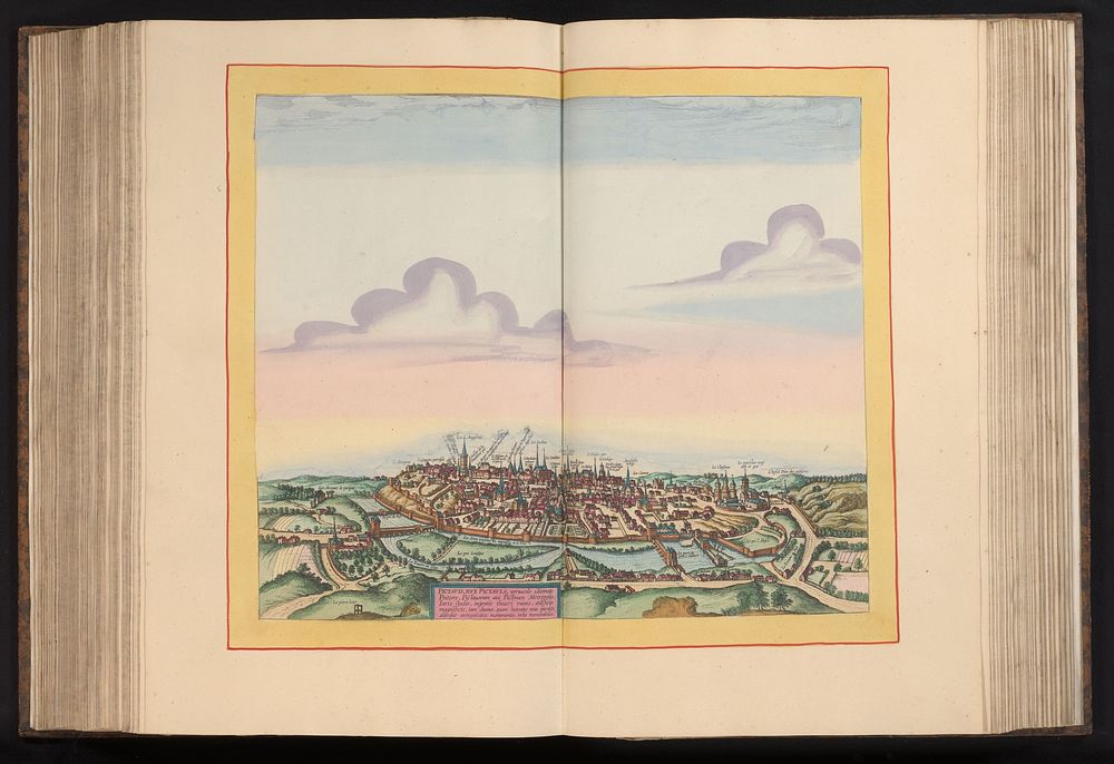 Gezicht op Poitiers (c. 1610 - 1657) by anonymous, Johannes Janssonius and Anna Beeck