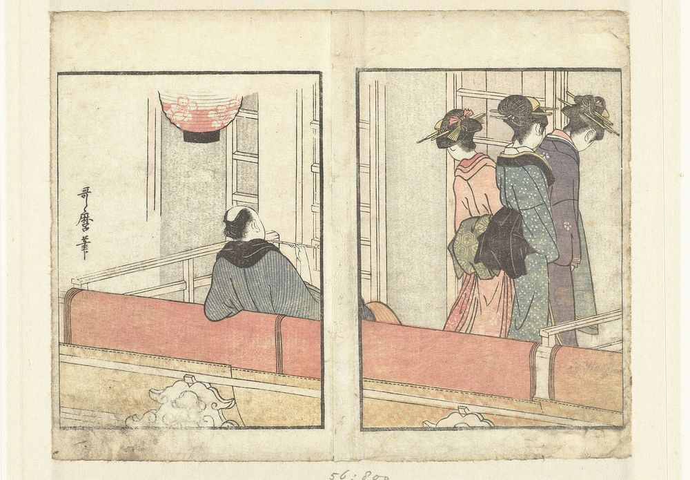 Theater loge (1799) by Kitagawa Utamaro and Kazusaya Chusuke