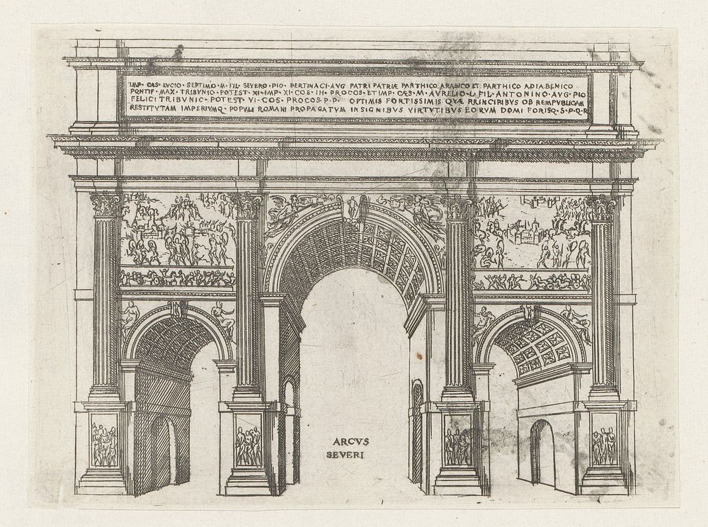 Boog van Septimius Severus (1584) by Jacques Androuet, Denis Duval and Jacobus van Savoye Nemours