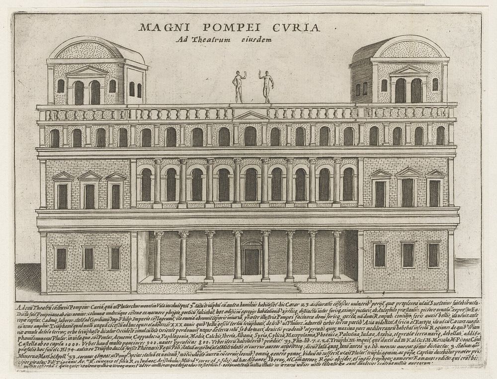 Curia Pompeia te Rome (1612 - 1628) by Giacomo Lauro and Giacomo Mascardi