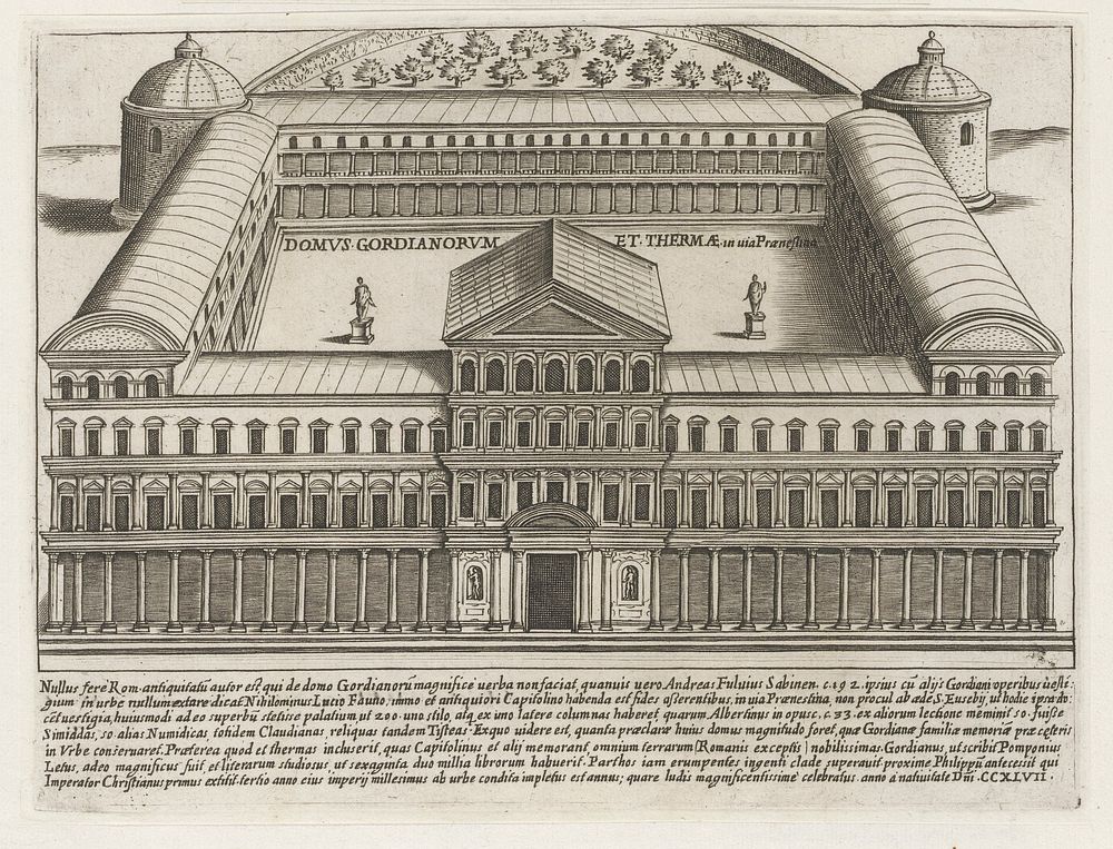 Het huis en de baden van keizer Gordianus in de Via Praenestina te Rome (1612 - 1628) by Giacomo Lauro and Giacomo Mascardi