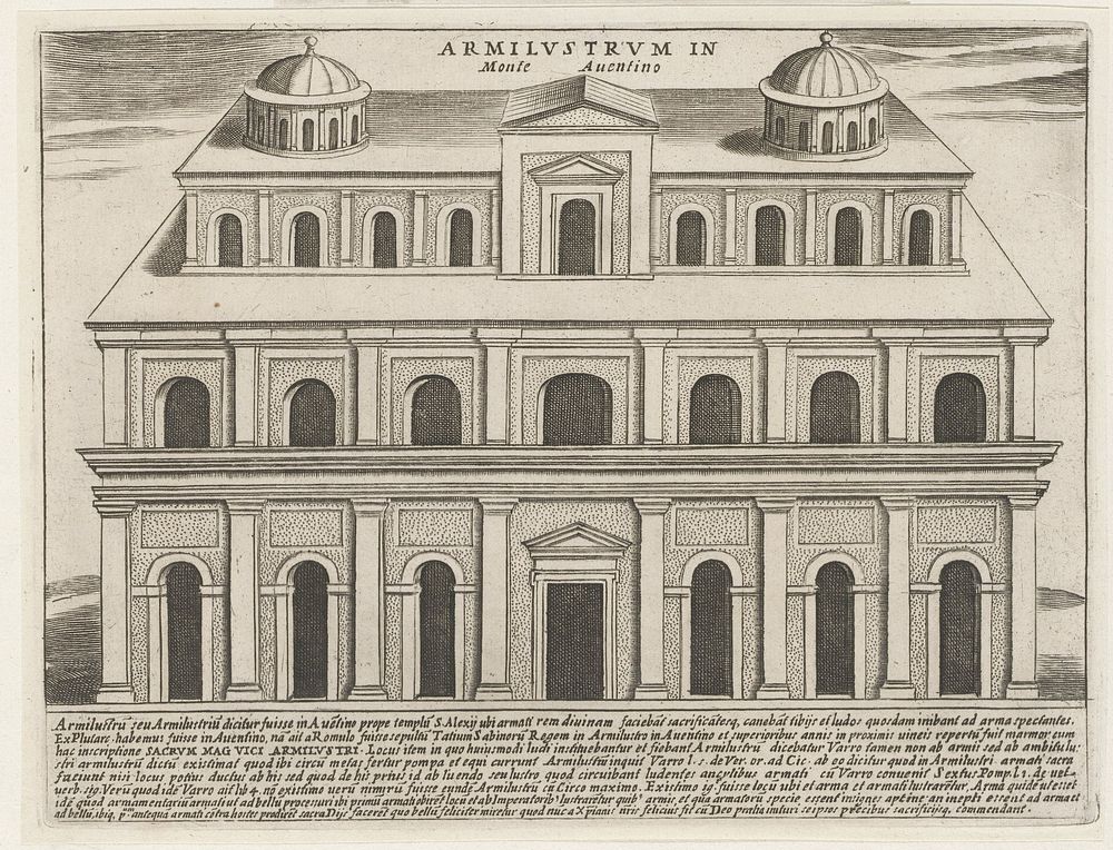 Bouwwerk op het Armilustrum-plein op de Aventijn (1612 - 1628) by Giacomo Lauro and Giacomo Mascardi