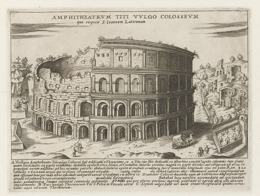 Colosseum te Rome (1612 - 1628) by Giacomo Lauro and Giacomo Mascardi