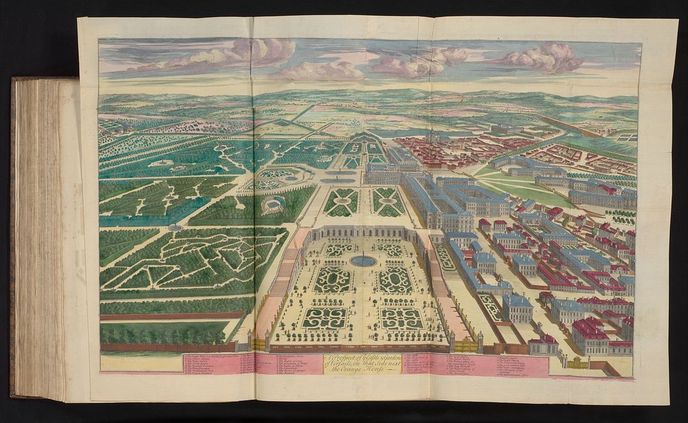 Plattegrond van het paleis en de tuinen van Versailles (1712 - before 1717) by anonymous, Antoine Coquart, Henry Overton I…