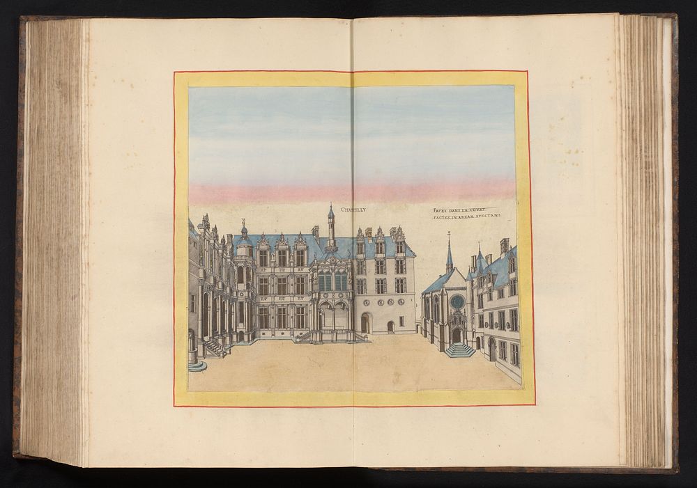 Aanzicht van het kasteel van Chantilly (1520 - 1585) by anonymous, Jacques Androuet and Anna Beeck