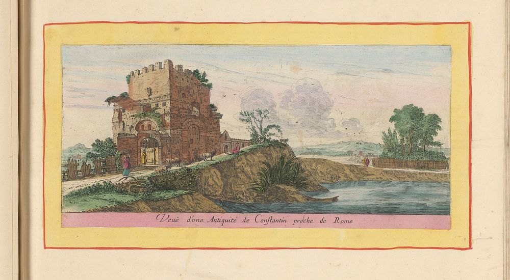 Ruïne te Rome, nabij de Boog van Constantijn (1693 - 1717) by François Collignon, Israël Silvestre and Anna Beeck