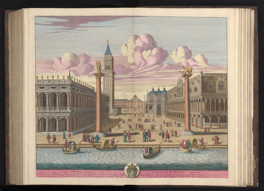 San Marcoplein te Venetië (1693 - 1717) by Pieter Schenk I, Anna Beeck, Pieter Schenk I and Karel Godfried baron van Loë tot…