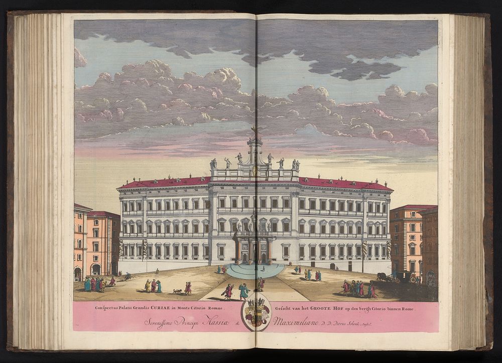 Palazzo di Montecitorio te Rome (1693 - 1717) by Pieter Schenk I, Anna Beeck, Pieter Schenk I, Hassia and Maximiliano