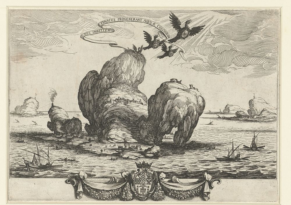 De grote rots (1622 - 1628) by Jacques Callot