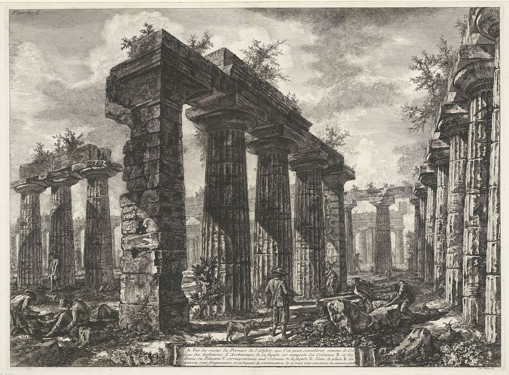 Basilica di Paestum te Paestum (1778) by Giovanni Battista Piranesi and Francesco Piranesi