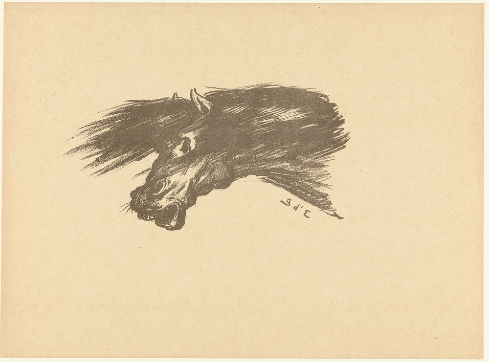 Hoofd van paard (1895) by Georges d Espagnat, Georges d Espagnat, L Epreuve and P Lemaire