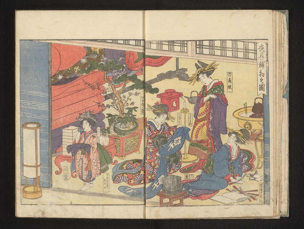 Voorbereidingen van de feestelijkheden (1804) by Kitagawa Utamaro