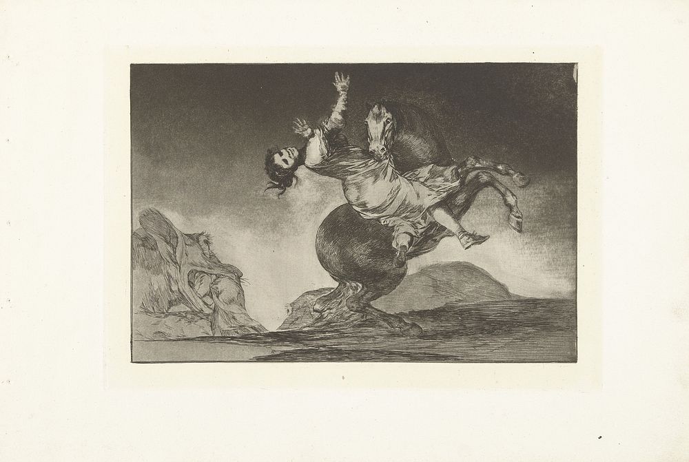 Het ontvoerende paard (1864) by Francisco de Goya, Francisco de Goya and Real Academia de Nobles Artes de San Fernando