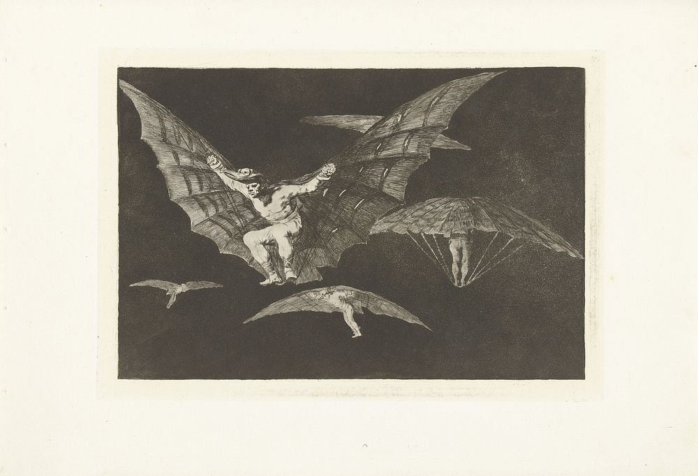 Een manier van vliegen (1864) by Francisco de Goya, Francisco de Goya and Real Academia de Nobles Artes de San Fernando