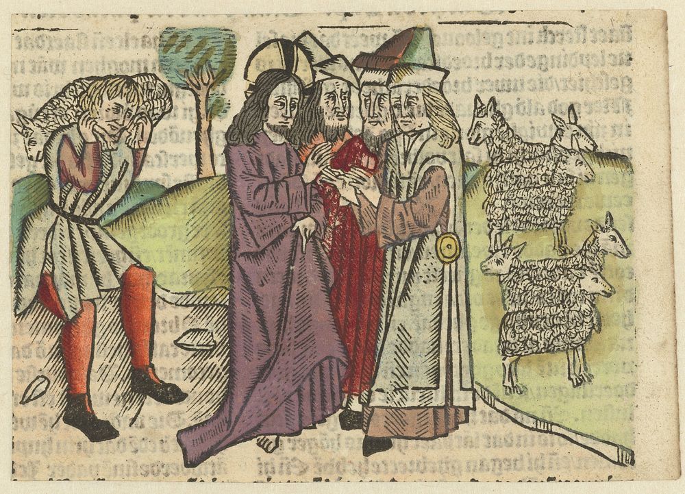 Parabel van het verloren schaap (1485 - 1491) by Meester van Antwerpen I