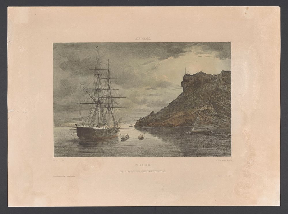 Fort Nassau en het Schottegat (1860 - 1862) by jonkheer Jacob Eduard van Heemskerck van Beest, Gerard Voorduin…
