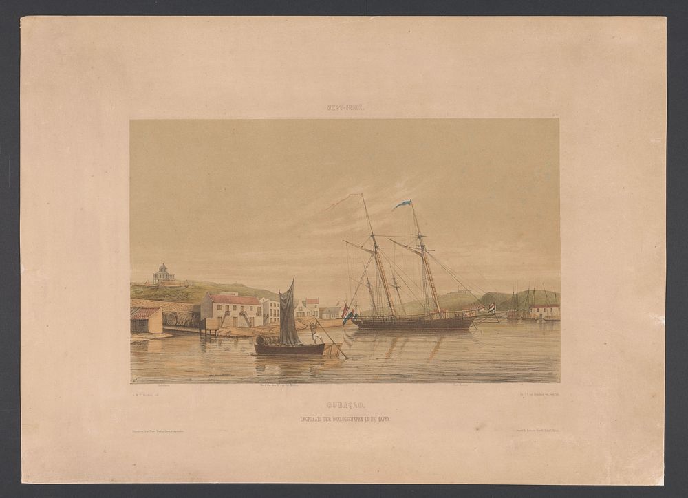Haven van Willemstad (1860 - 1862) by jonkheer Jacob Eduard van Heemskerck van Beest, Gerard Voorduin, Steendrukkerij de…