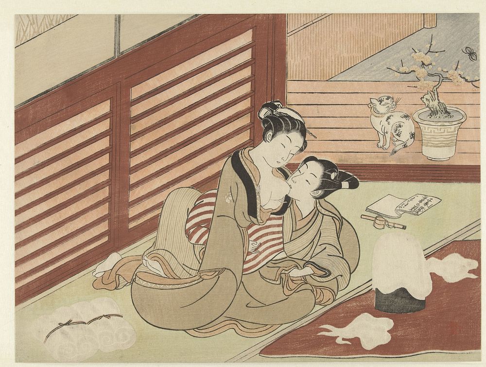 Liefdespaar (1768) by Suzuki Harunobu