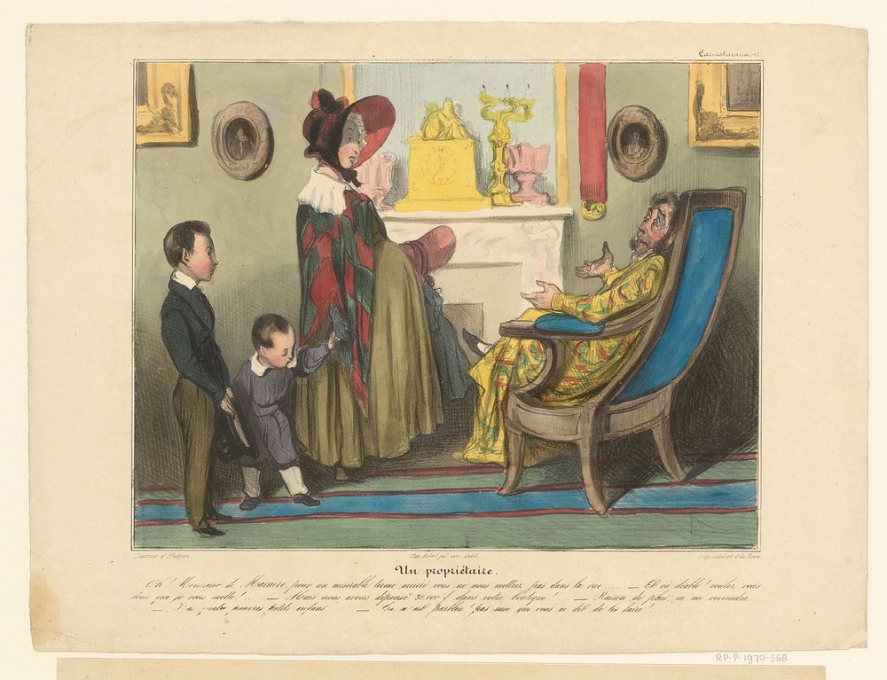 Huiseigenaar voelt niets voor excuses en smeekbede van vrouw die achterloopt met de betaling van de huur (1836 - 1838) by…