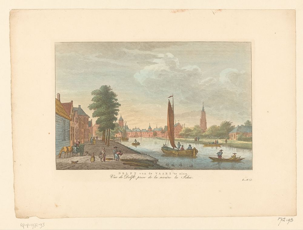 Gezicht op Amersfoort (1824 - 1825) by Carel Frederik Bendorp I, Jan Bulthuis and Evert Maaskamp