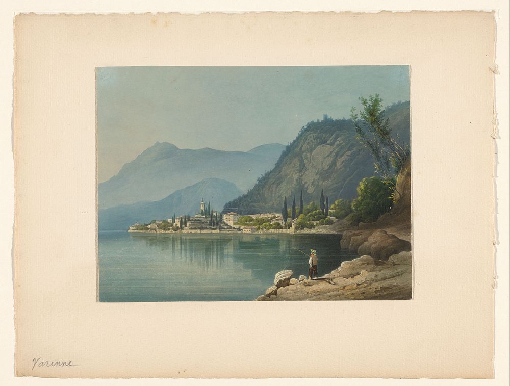 Gezicht op Varenna aan het Comomeer (1800 - 1899) by anonymous