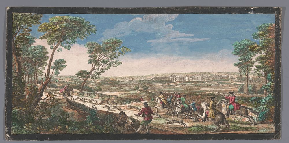 Gezicht op het Palais de Fontainebleau (1700 - 1799) by anonymous and Jacques Rigaud