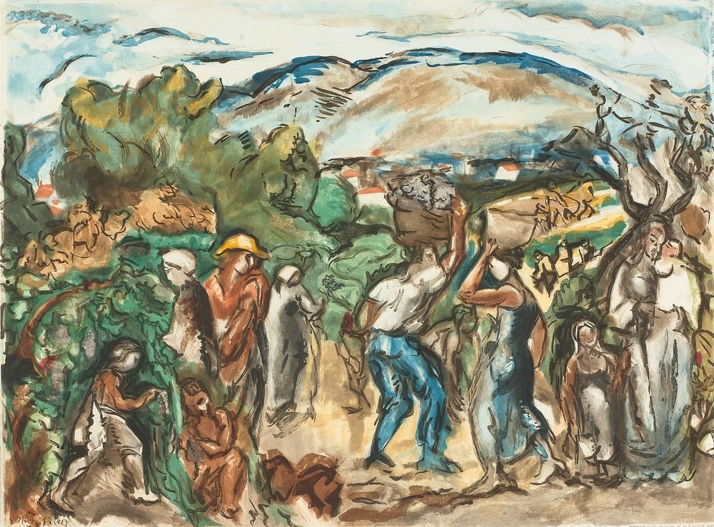 Oogstende figuren (1926) by Jacques Villon, Emile Othon Friesz, Chalcographie du Louvre and Gaston Bernheim