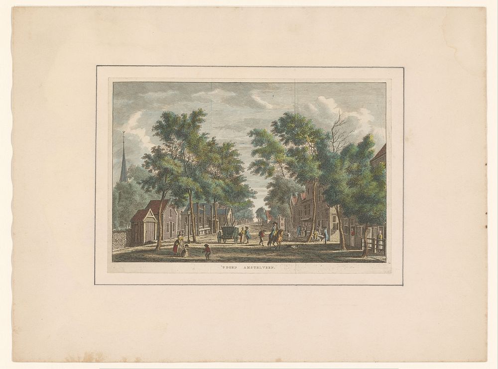 Straat in Amstelveen (1786 - 1792) by Carel Frederik Bendorp I and Jan Bulthuis