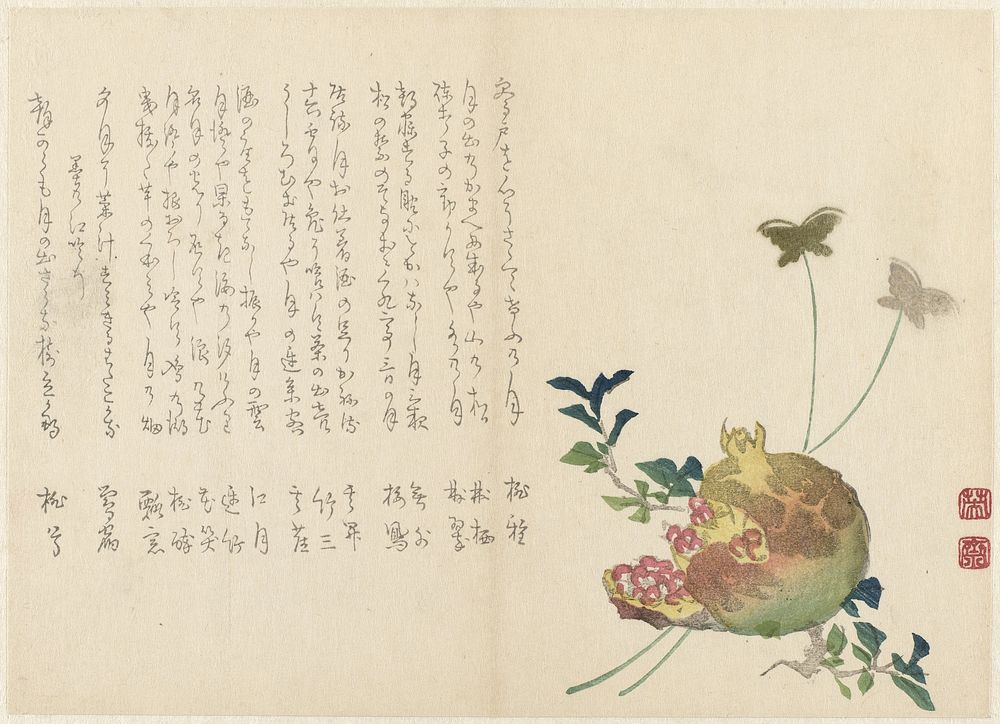 Granaatappel (c. 1850 - c. 1860) by Miyake Eisai