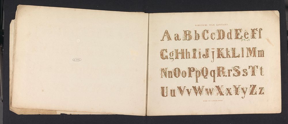Alfabet in Romein (1855) by Pieter Wilhelmus van de Weijer, Pieter Wilhelmus van de Weijer and C van der Post II