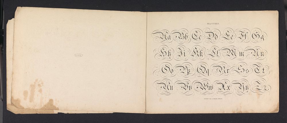 Alfabet in Fraktur (1855) by Pieter Wilhelmus van de Weijer, Pieter Wilhelmus van de Weijer and C van der Post II
