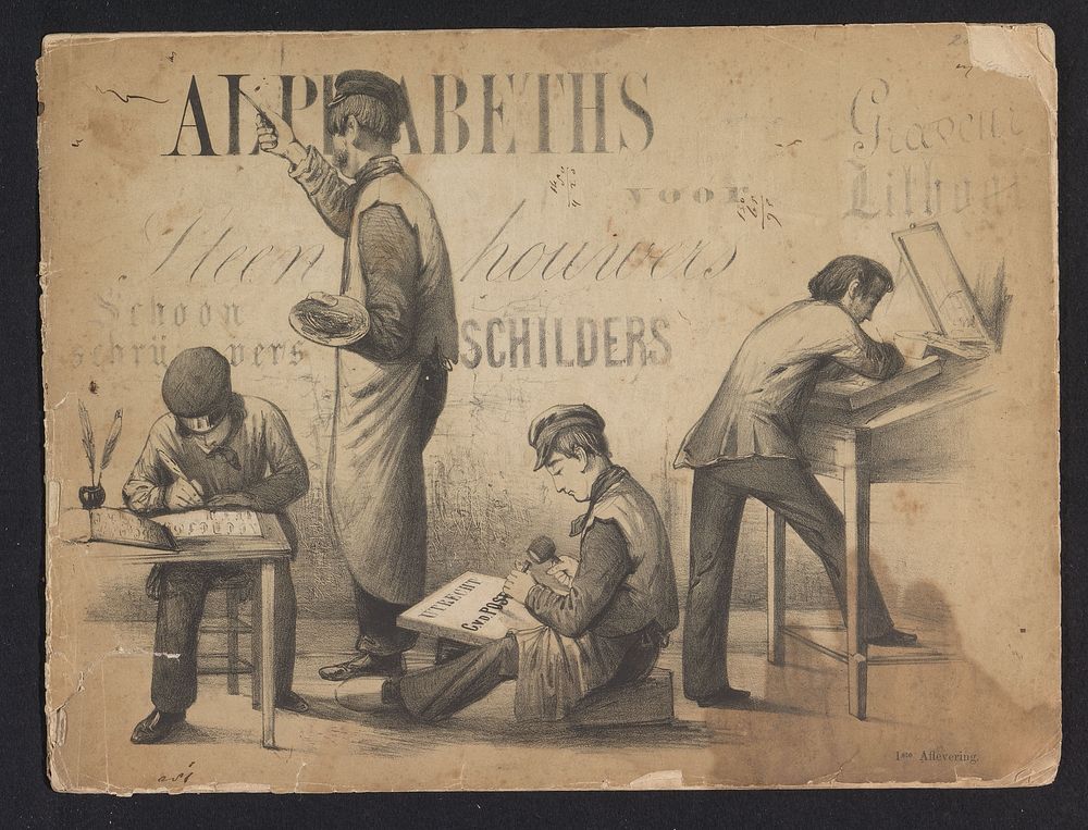 Album met lettertypen (1855) by Pieter Wilhelmus van de Weijer, Pieter Wilhelmus van de Weijer and C van der Post II