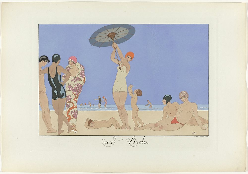 au Lido. (1924) by Henri Reidel, George Barbier and J Meynial