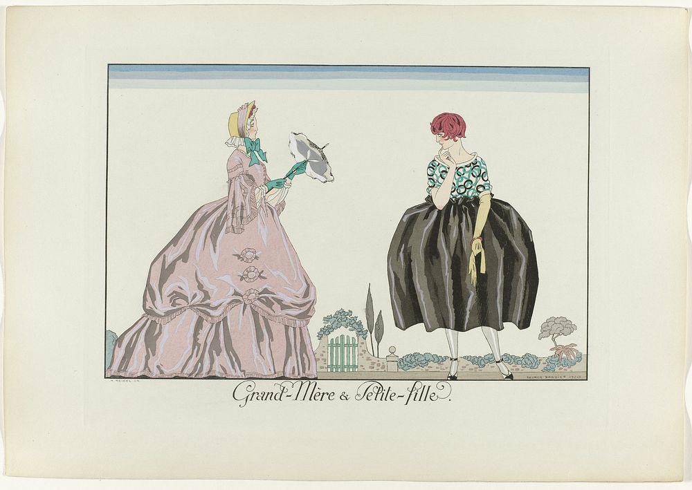 Grand-Mère & Petite-fille (1920) by Henri Reidel, George Barbier and J Meynial