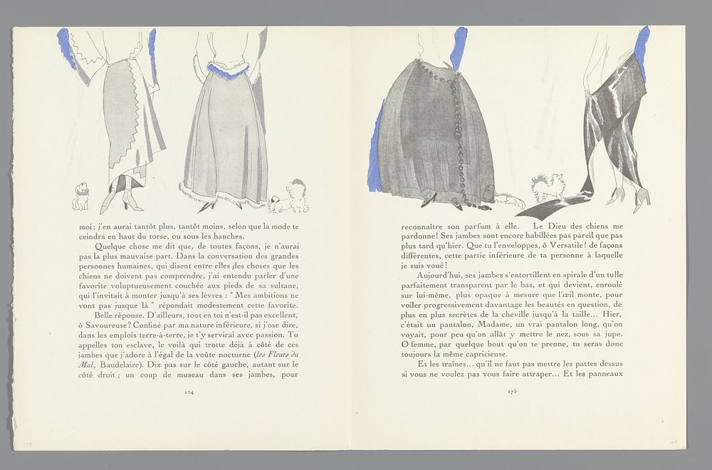 Gazette du Bon Ton, 1921 - No. 9, P. 274-275: enkellange rokken (1921) by Zyg Brunner, anonymous, Lucien Vogel, Condé Nast…