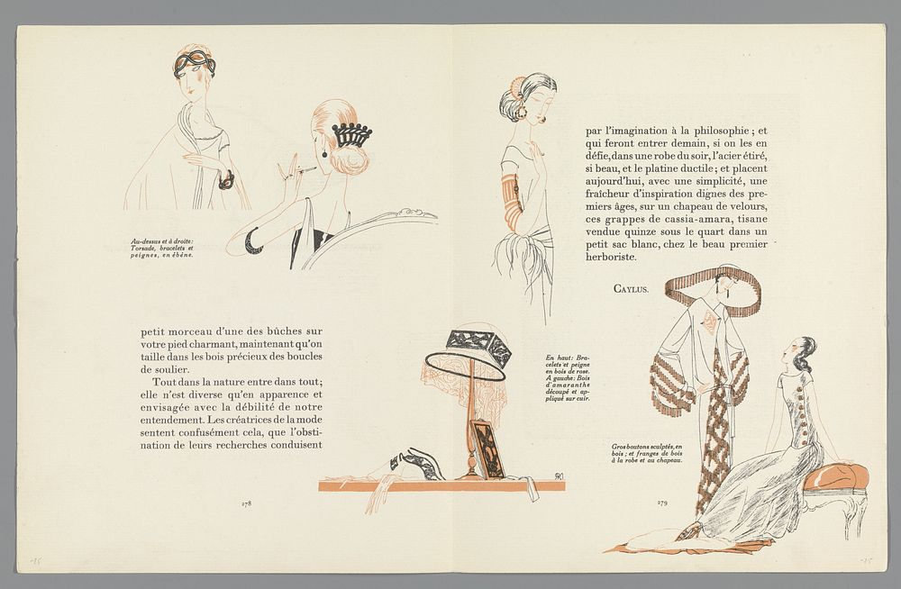 Gazette du Bon Ton, 1922 - No. 9 : pp. 278-2797: Le Bois dans la Mode (1922) by anonymous, Lucien Vogel, Condé Nast…