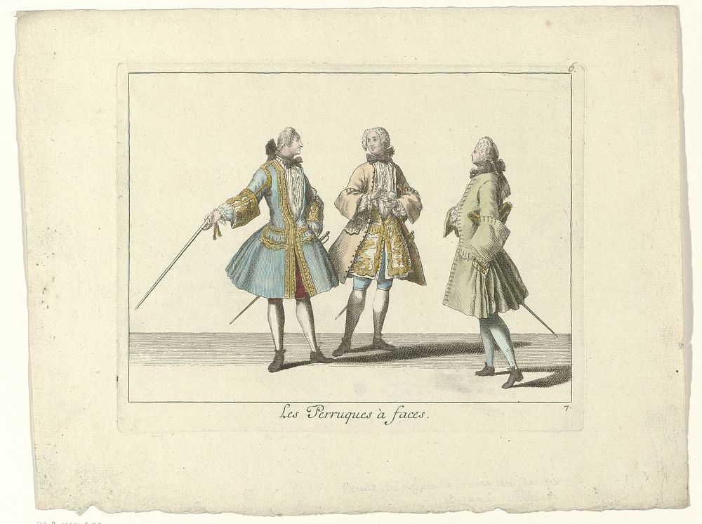 Fashion and Elegance: Hooded Cloaks Men’s Wigs (1729) by Antoine Hérisset and Antoine Hérisset