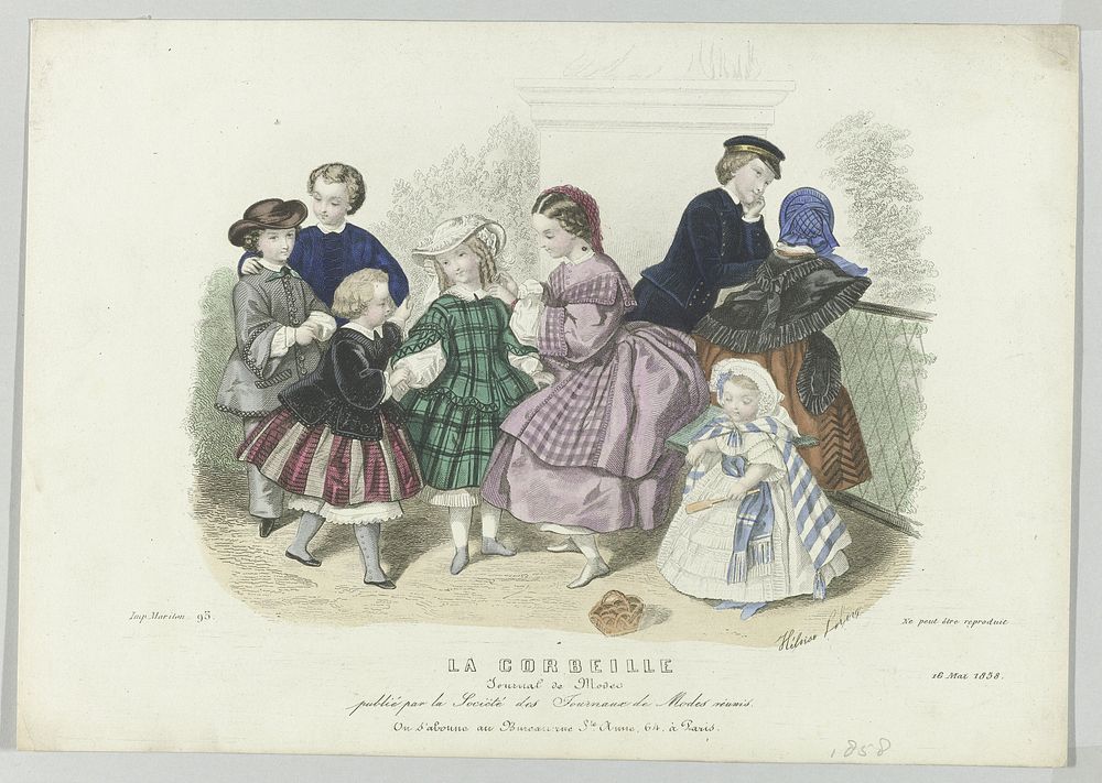La Corbeille, 16 mai 1858 : Journal de Modes (...) (1858) by anonymous, Héloïse Leloir Colin and Mariton
