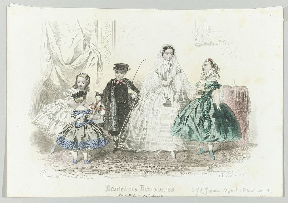 Journal des Demoiselles, avril 1859, 27e année No. 4 (1859) by A Portier, Hopwood, Pauquet and Gilquin and Dupain