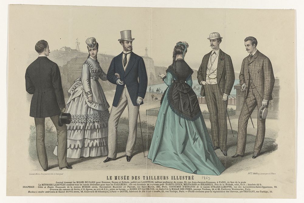 Le Musée des Tailleurs illustré, 1869, Nr. 7 : Journal donnant les Modes de Paris (...) (1869) by anonymous and Lemercier…