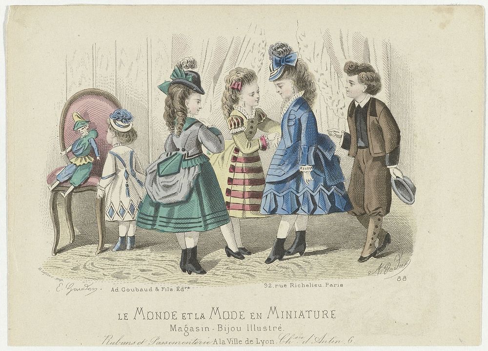 Le Monde et la Mode en Miniature, 1873, No. 88 : Rubans et Passementeri (...) (1873) by A Bodin, E Guerdet, Ad Goubaud et…
